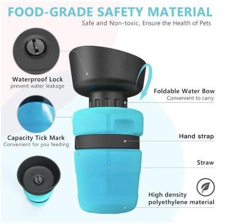 Pet Outdoor Foldable Bottle Dog Travel Water Bottle Dog Water Dispenser