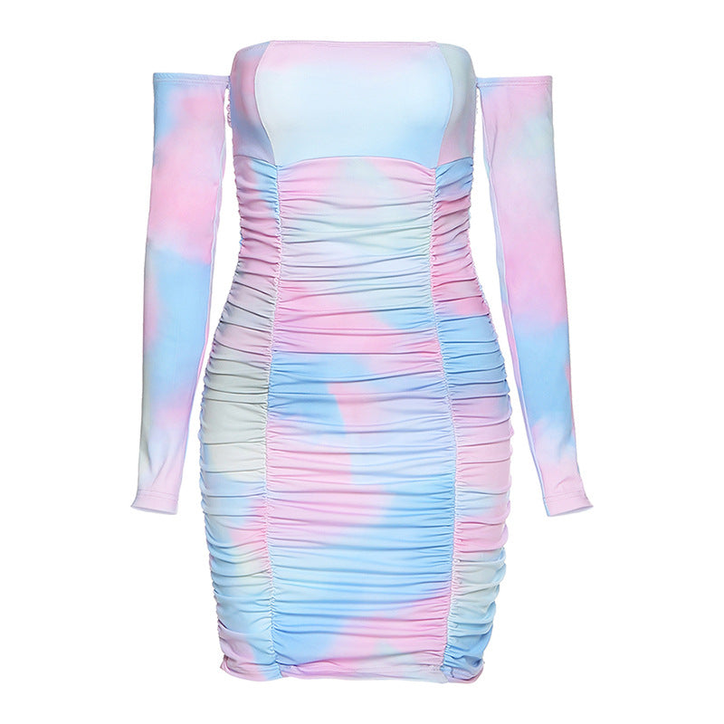 One-line neck sexy halter fashion slim dress