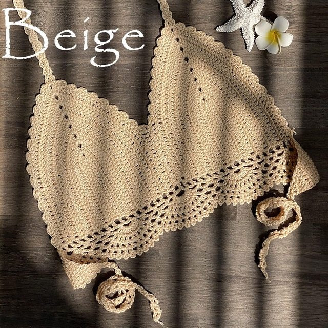 New Bikini Top Handmade Crochet Women Boho Beach Brale
