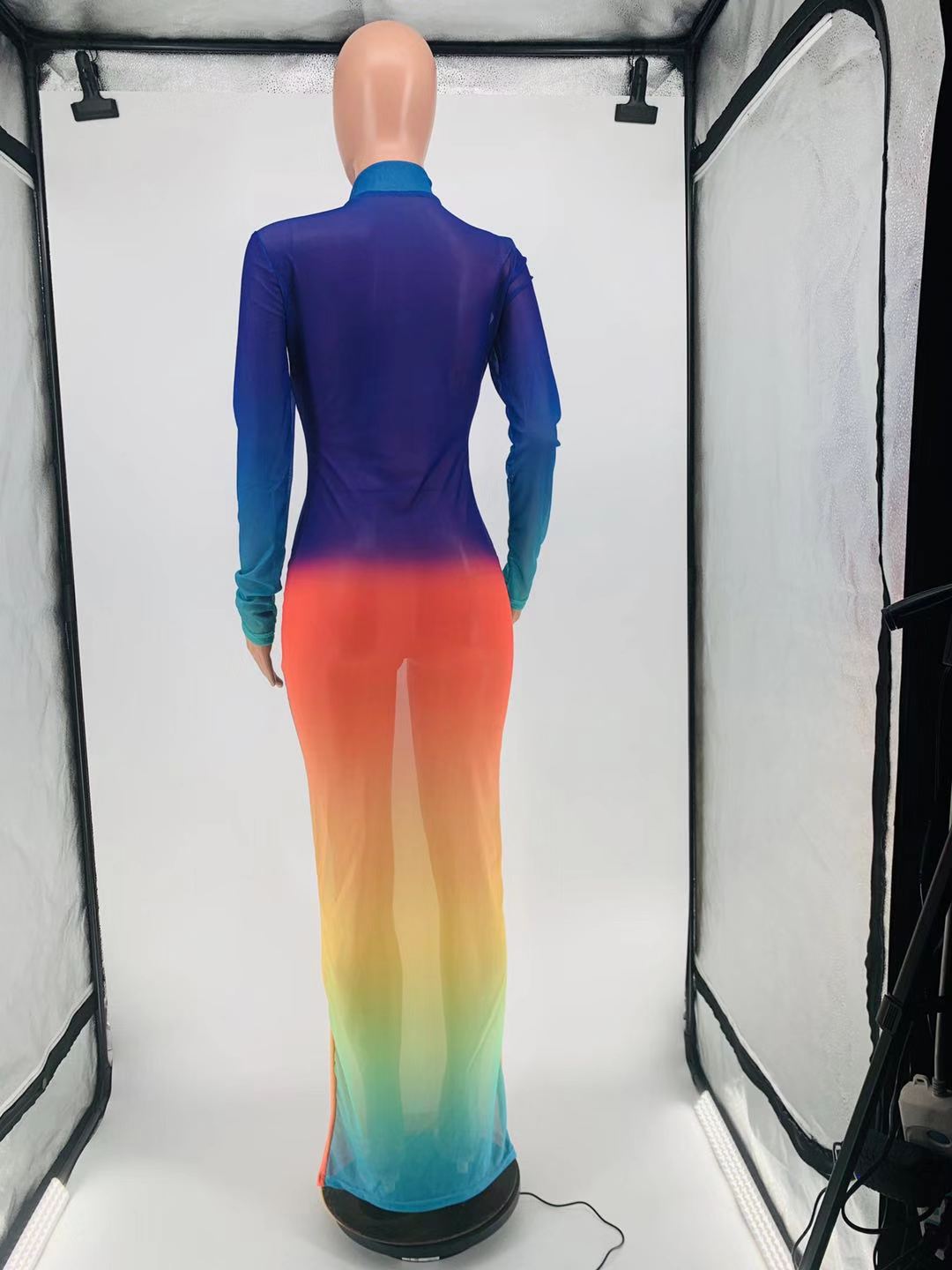 Fashion Sexy New Beach Transparent Large Size Mesh Dress