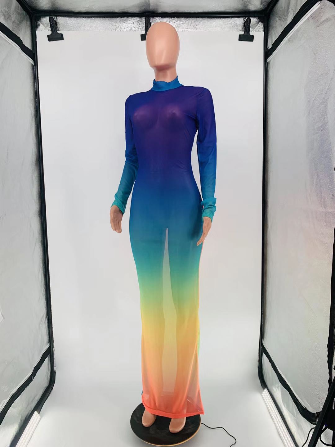 Fashion Sexy New Beach Transparent Large Size Mesh Dress