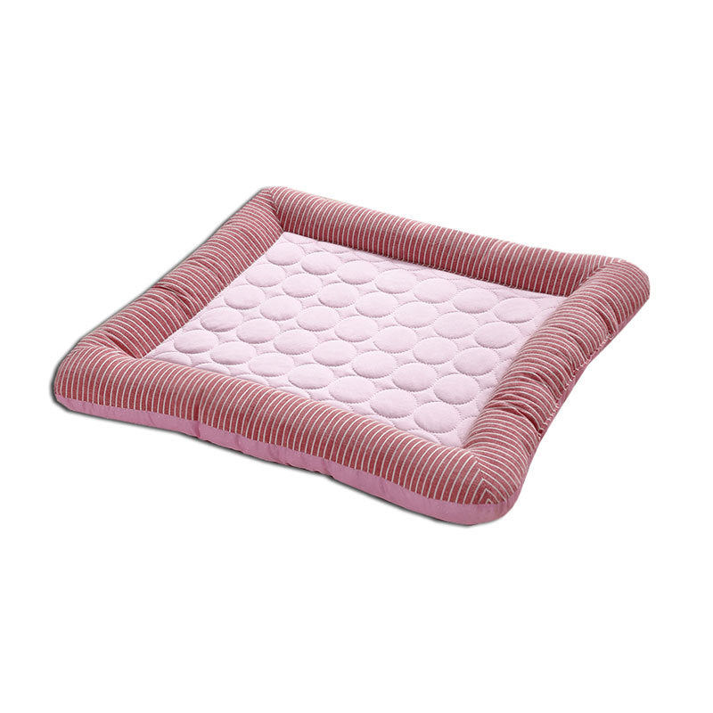 Pet Cooling Pad Bed For Dogs Cats Puppy Kitten Cool Mat Pet Blanket Ice Silk Material Soft For Summer Sleeping Pink Blue Breathable