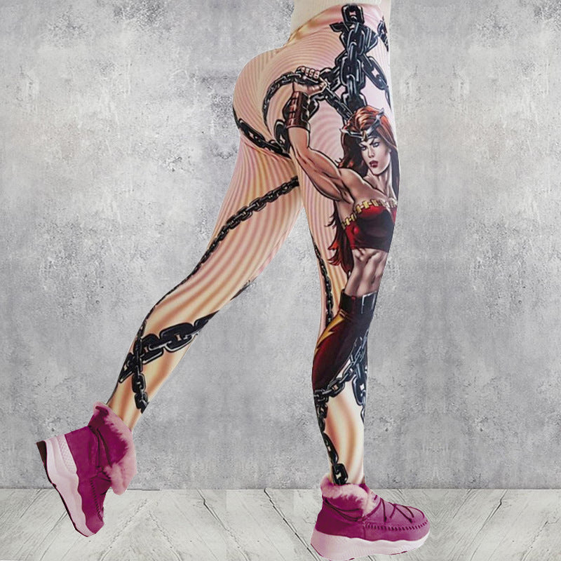 Fashion Hero Women Print Leggings High Elastic Push Up Fitness Legging Sporting Slim Jeggings  3D Printed Leggings