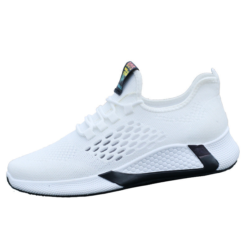 New Sports Shoes Men's Breathable Casual Mesh Shoes Comfort Increase Lace-up Non-slip Low-top Running Shoes