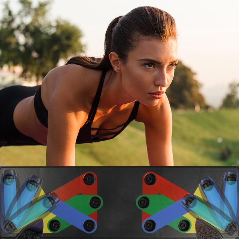 Push Up Rack Edge 9 in 1 Body Building Exercise Fitness Tools Women Men Push-Up Display Shelves and Raisers For GYM Training Body drop shipping