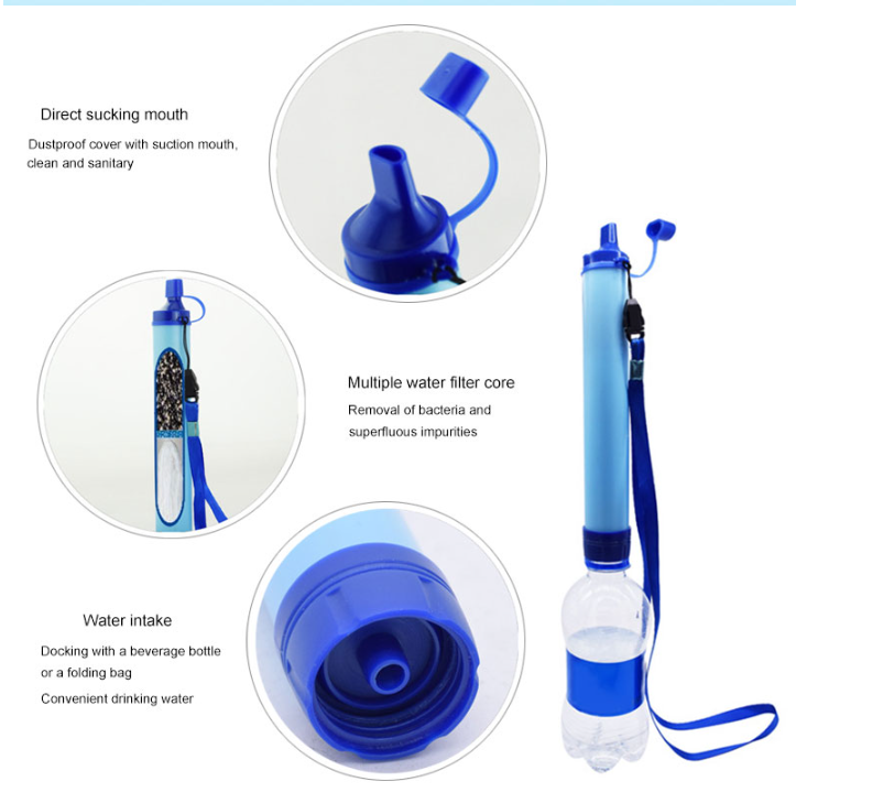 Water Filters Straw Hiking Camping Outdoor Travel Personal Emergency Survival Tools Summer Life Straw