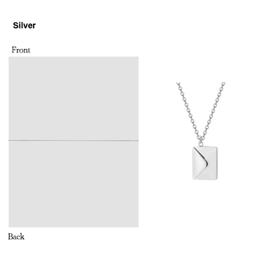 Silver Necklace Women Envelope Lover Letter Pendant Best Gifts For Girlfriend