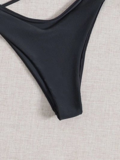 Fringed Maxi Dress Mesh Three-piece Swimsuit