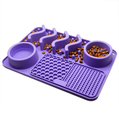 Dog Silicone Licking Pad Pet Licking Mat Silicone Smelling Mat Multifunctional Food Bowl Pets Supplies