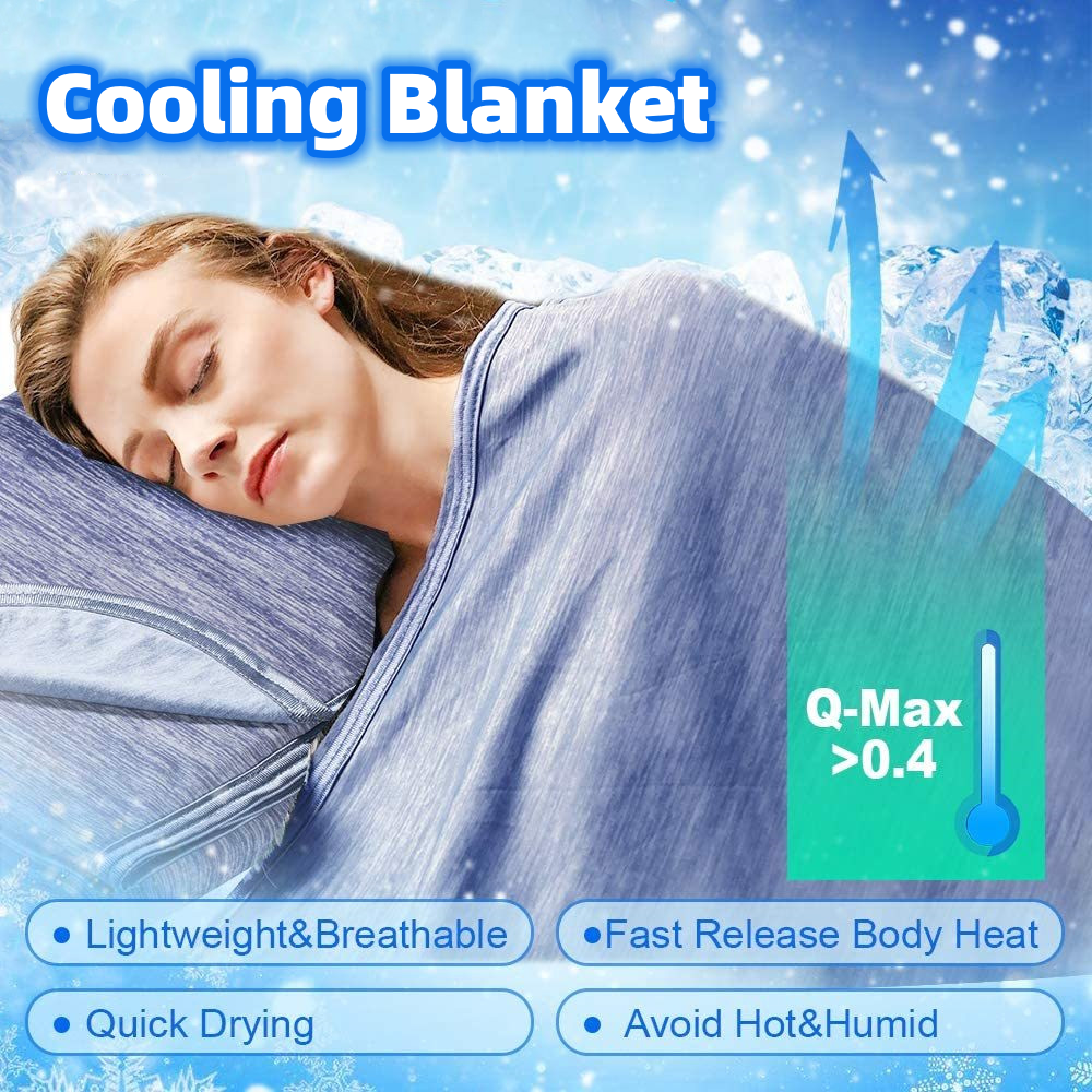 Cooling Blanket Cooling Fiber Absorb Heat Washable Cover Over Blankets Summer