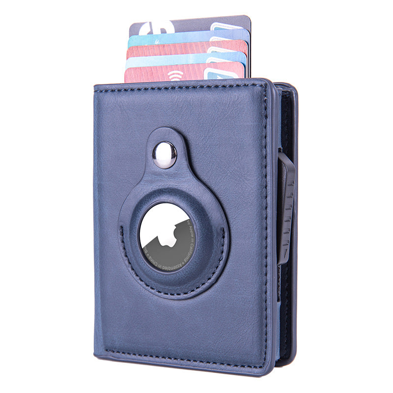 Rfid Card Holder Men Wallets Money Bag Male Black Short Purse Small Leather Slim Wallets Mini Wallets For Airtag Air Tag